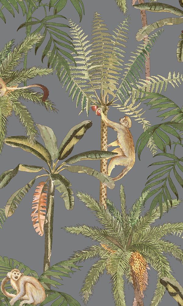 vintage botanical monkeys wallpaper