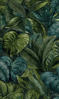 tropical botanical leaves wallpaper