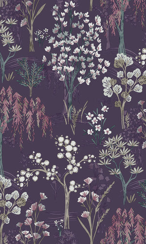 whimsical floral wallpaper