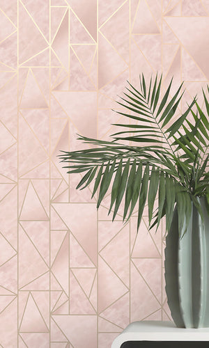 metallic modern geometric wallpaper