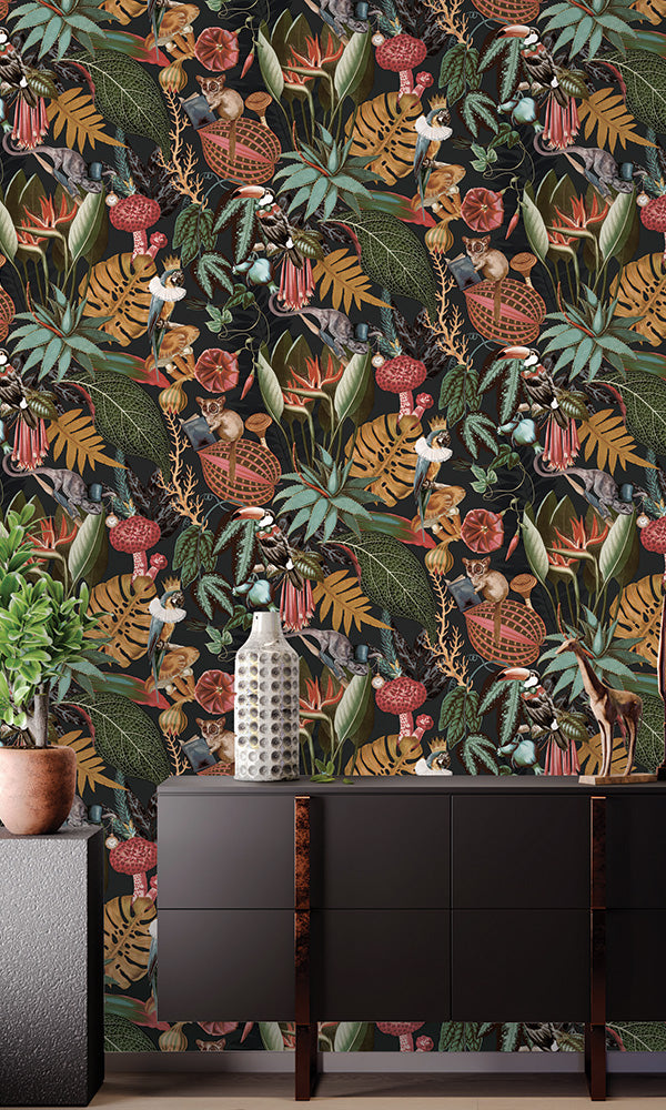 tropical floral wallpaper