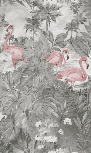 tropical flamingos wallpaper canada