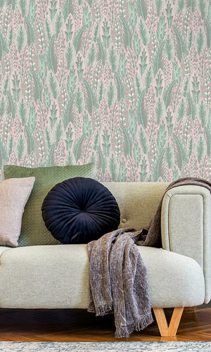 whimsical feathers living room wallpaper canada