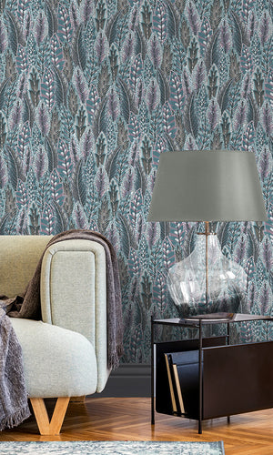 whimsical feathers bedroom wallpaper canada