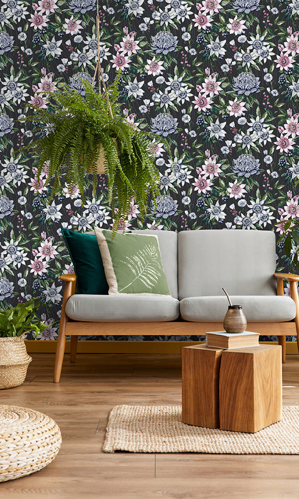 floral living room wallpaper canada