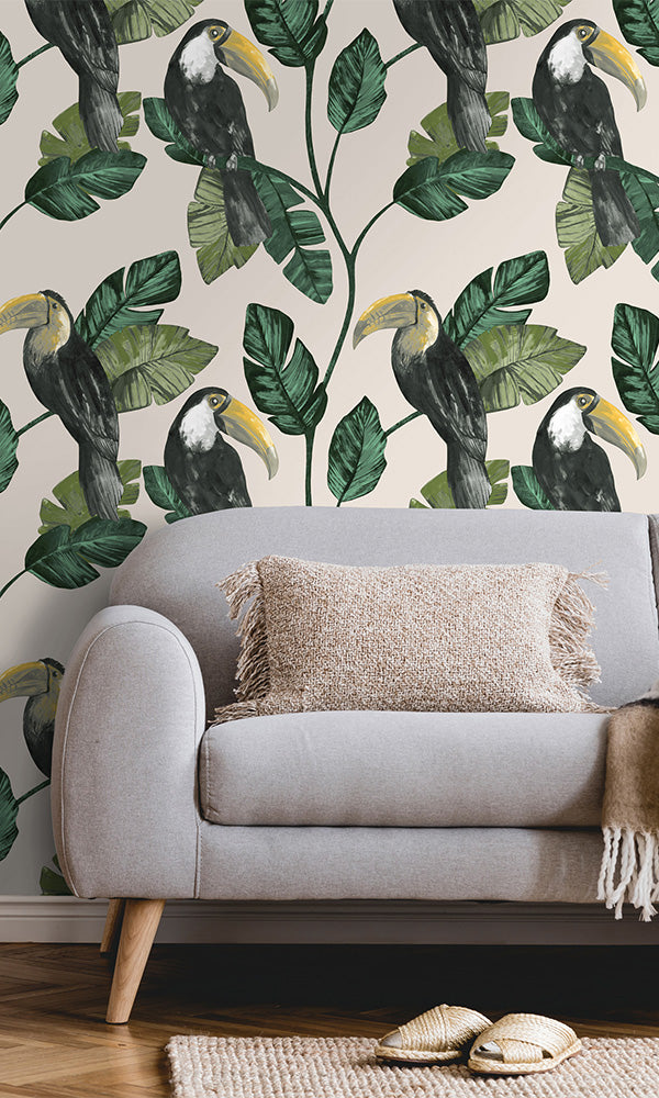 tropical living room wallpaper canada