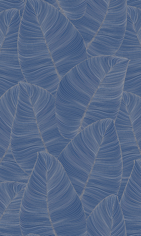 lined tropical leaves wallpaper