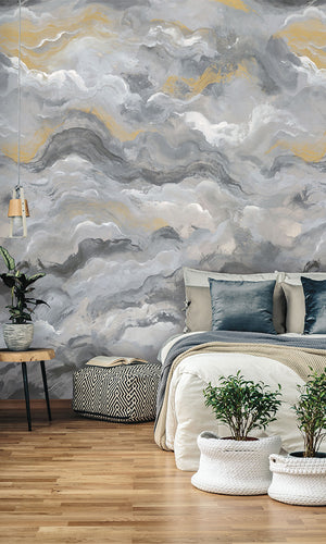 abstract clouds bedroom wallpaper canada