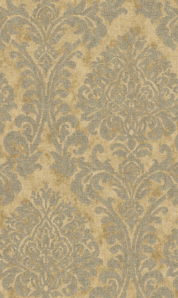 Nomad Silver & Gold Chenille Weave Damask - All-over A50102