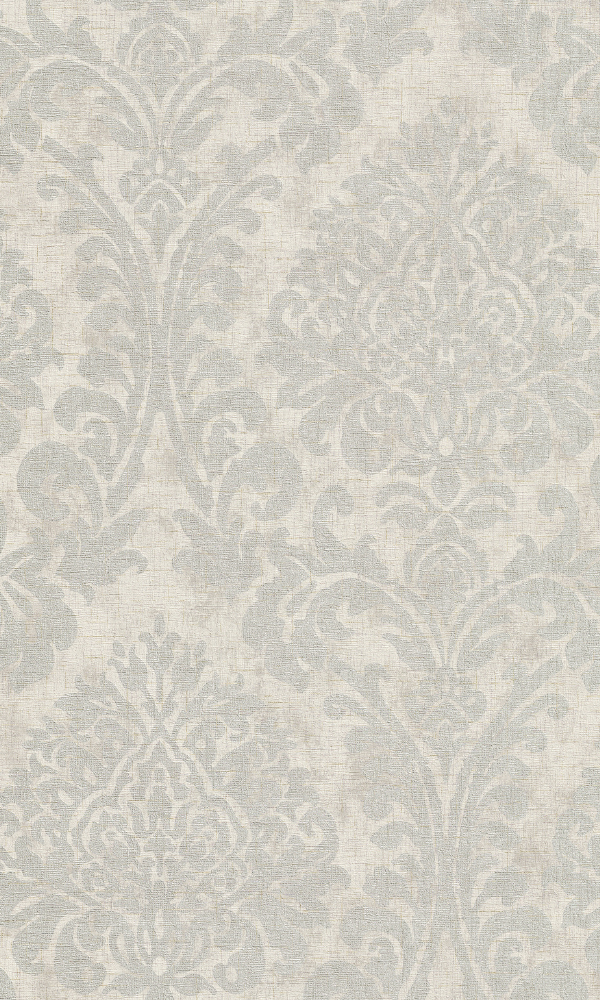 Nomad Silver Chenille Weave Damask - All-over A50105
