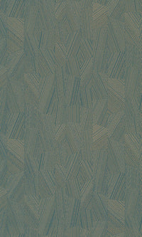Muse Green Striped Facets - All-Over MU3006
