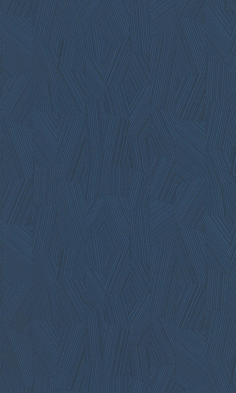 Muse Blue Striped Facets - All-Over MU3008