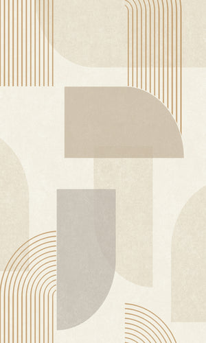 Maison Taupe Abstract Geometric Print MN3304