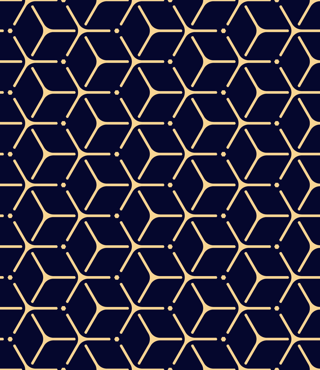 Geometric Rounded Cube Pattern Wallpaper 2001041