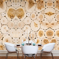 Quattro Wood Logs Wallpaper 457006